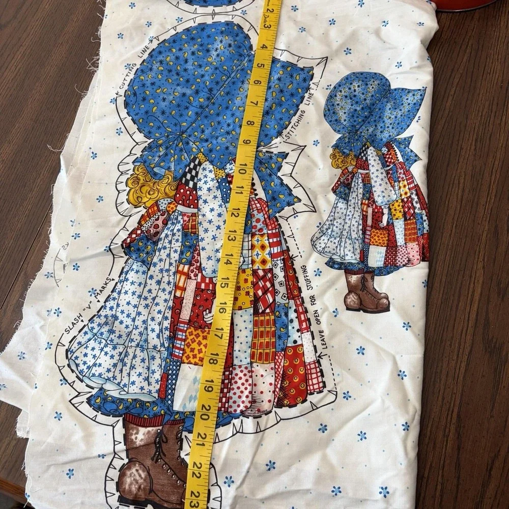 Vintage Holly Hobbie Fabric Panel American Greetings Cut and Sew 2 Complete